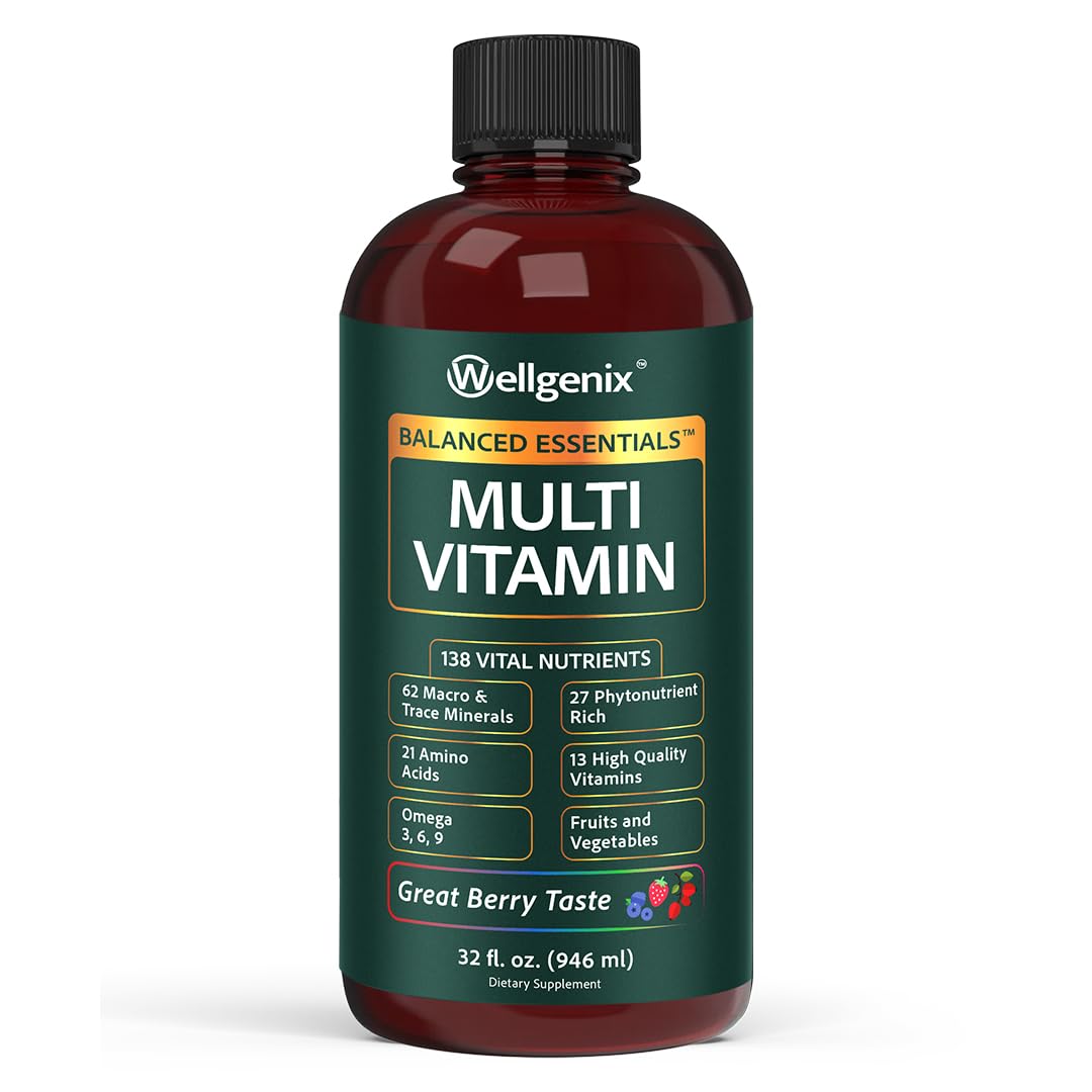 Wellgenix Balanced Essentials Liquid Multivitamin & Minerals - 32 Fl Oz