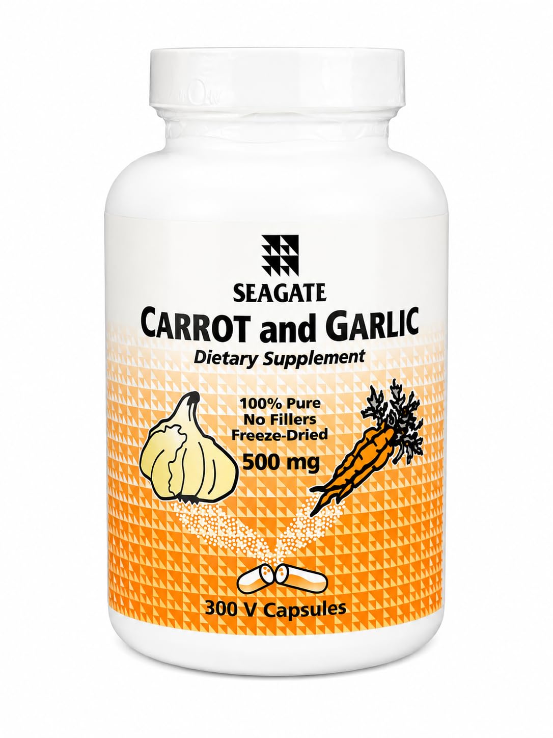 Seagate Products Carrot and Garlic 500mg Capsules