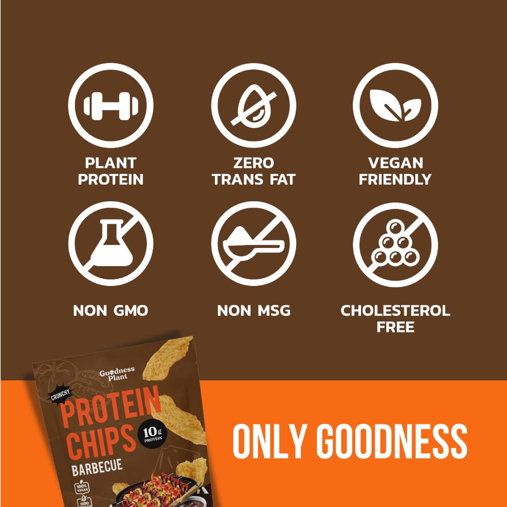 Goodness Plant Crunchy Protein Chips Barbecue - Pack of 4 - image 4