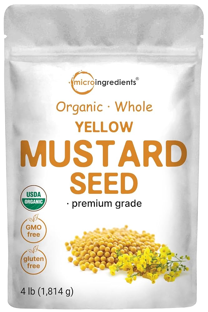 Micro Ingredients Organic Whole Yellow Mustard Seeds - 64 oz