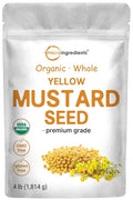 Micro Ingredients Organic Whole Yellow Mustard Seeds - 64 oz