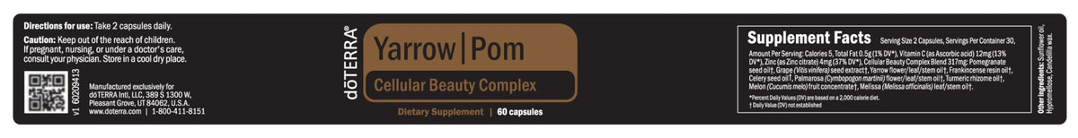 doTERRA Yarrow Pom Cellular Beauty Complex - 60 Capsules - image 7