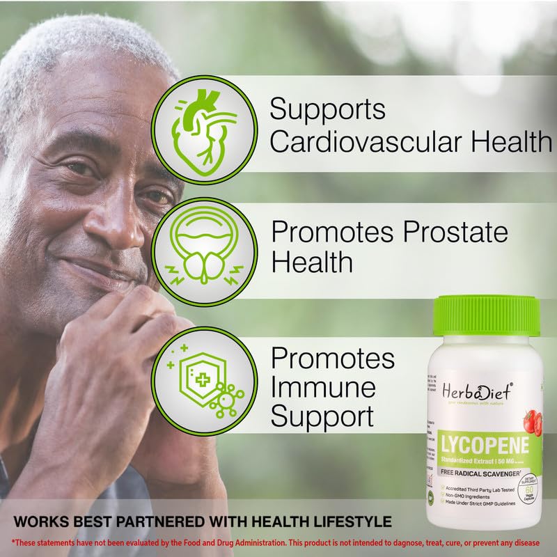 Herbadiet Lycopene 50mg Antioxidant Capsules - 120 Capsules - image 6