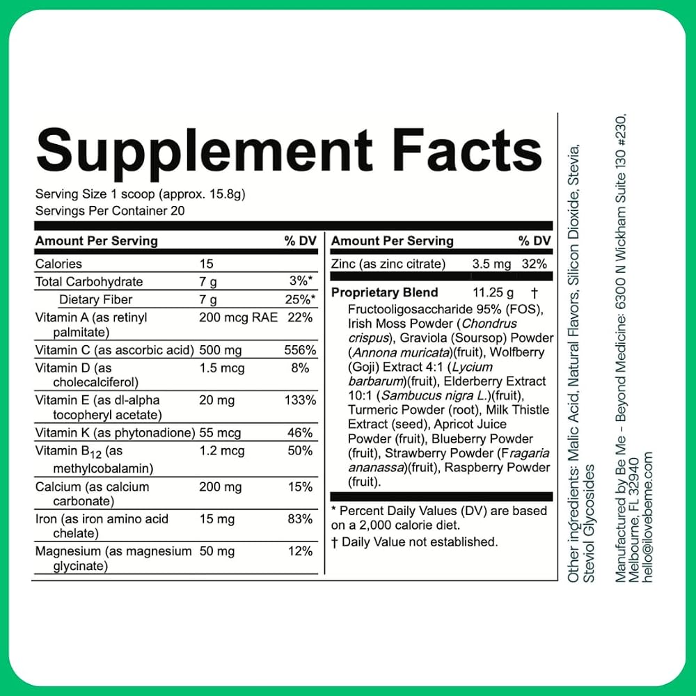 Beyond Medicine BeBalanced Soursop Shake Blend Powder - 11.15 oz - image 2