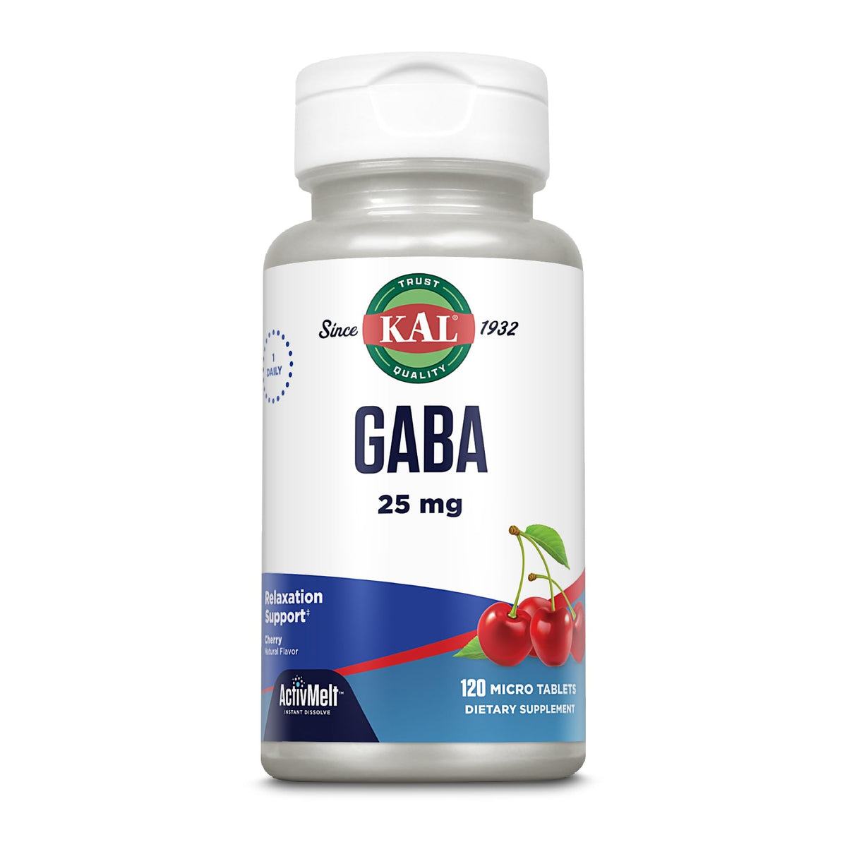 KAL GABA Supplement Relaxation Support - 120 Micro Tablets