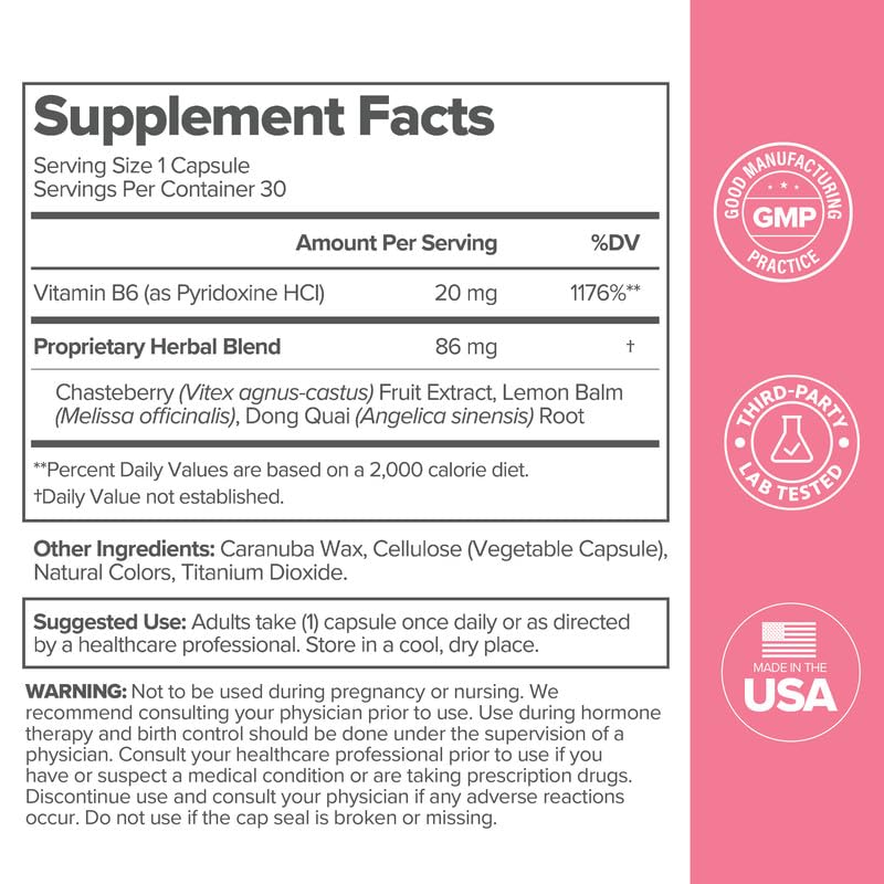O Positiv FLO PMS Vitamins for Women - Proactive PMS Relief - Targets