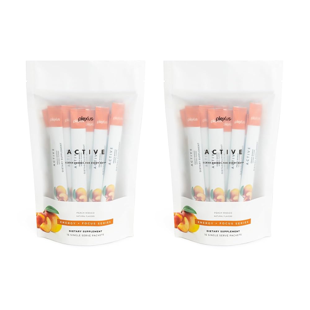 Plexus Active Peach Mango Energy Powder - 2 Pack
