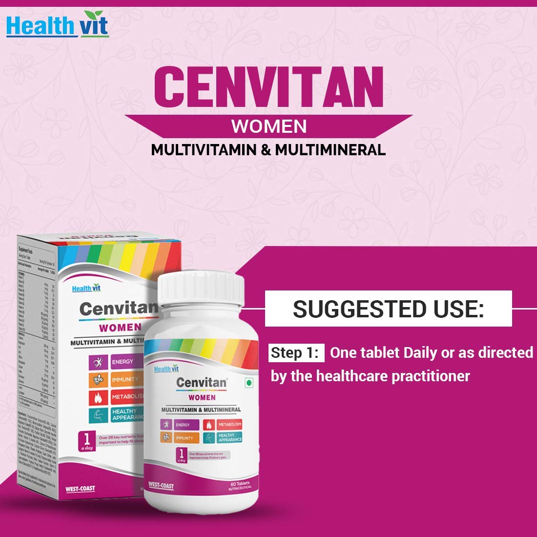 Dharma Healthvit Cenvitan Women Multivitamin with 26 Nutrients - 60 Tablets - image 6