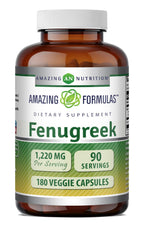Amazing Nutrition Fenugreek Seed 1220 Mg - 180 Vegetarian Capsules