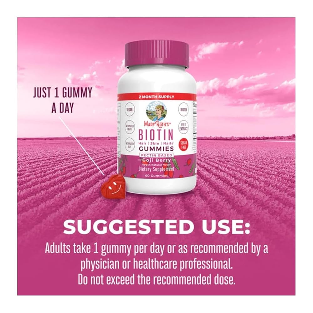 MARYRUTH'S Biotin Gummies Goji Berry - 30 Count - image 3