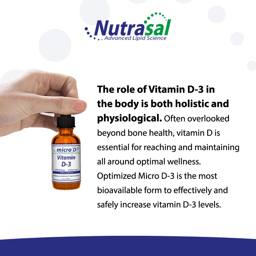 Nutrasal Micro D3 Vitamin D-3 Drops 2 Million IU - 1 Fl Oz - image 4