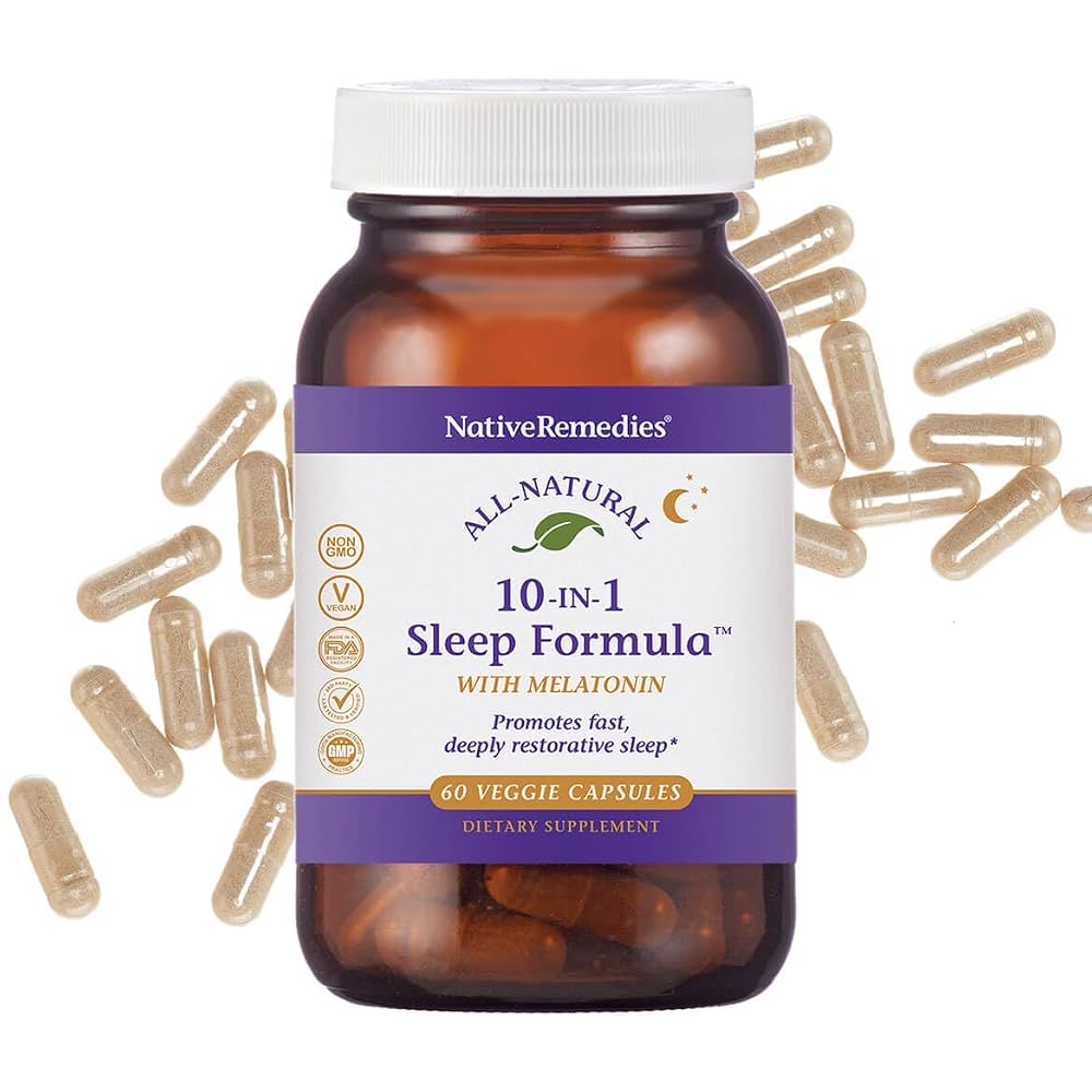 Native Remedies 10-in-1 Sleep Formula with Melatonin - 60 Capsules
