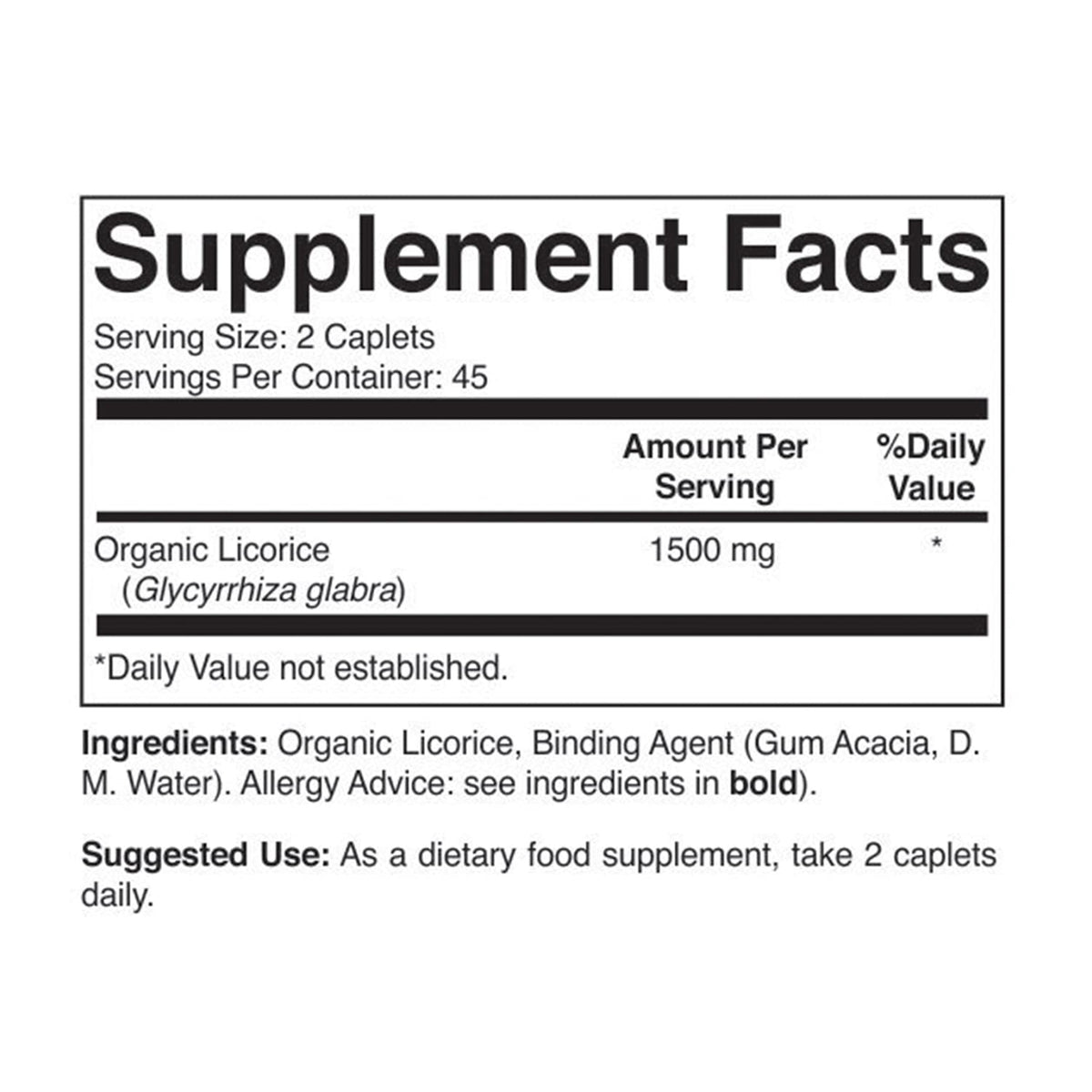 Brieofood Organic Licorice 1500mg - 90 Vegetarian Tablets - image 3