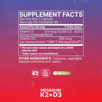 Microbiome Labs MegaQuin D3 + K2 Vitamin Supplement - 60 Capsules - image 4