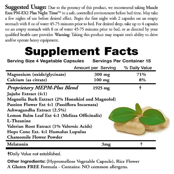 Doctors Nutra Night-Time Muscle Ezze PM Plus - 60 Capsules - image 4