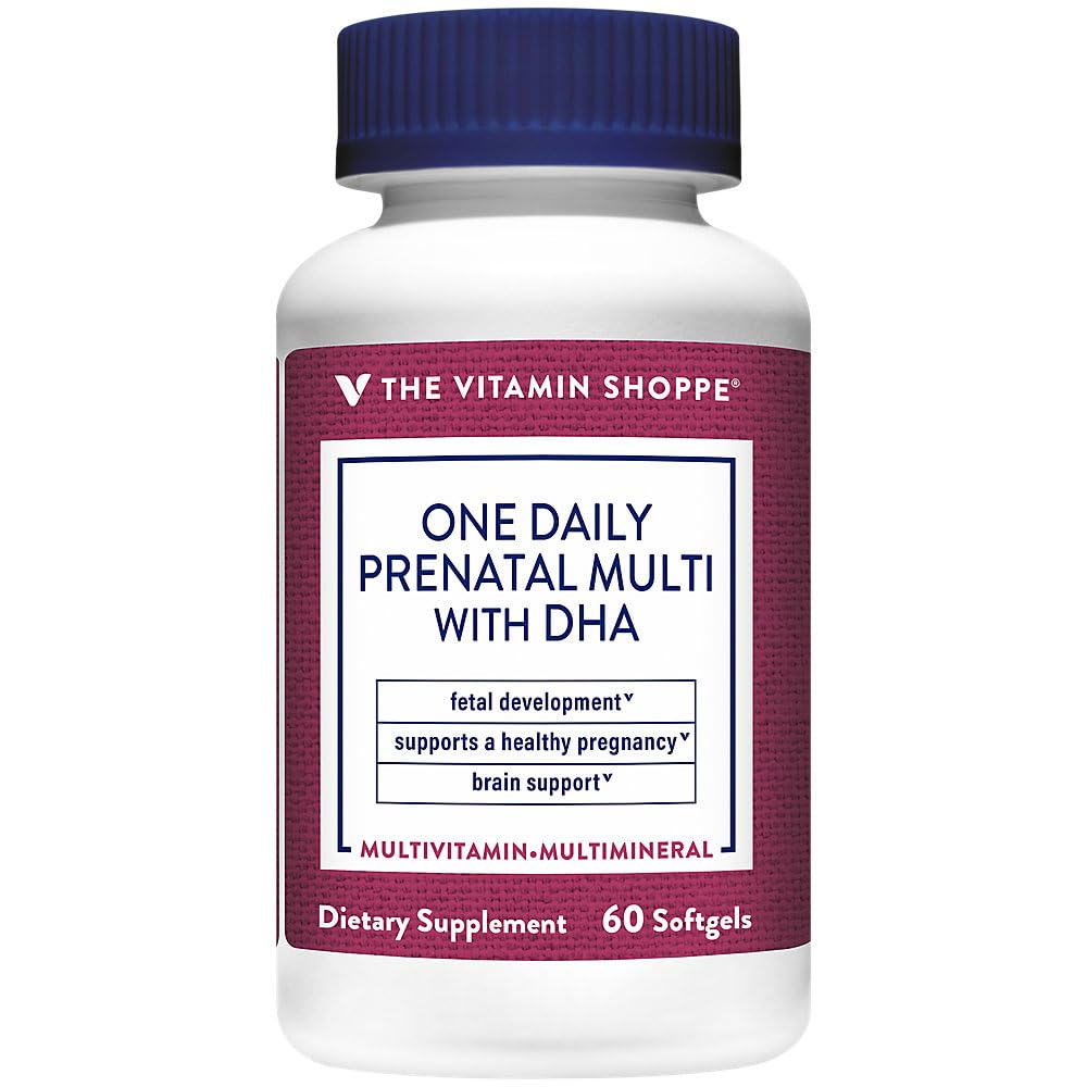 The Vitamin Shoppe One Daily Prenatal Multivitamin with DHA - 60 Softgels