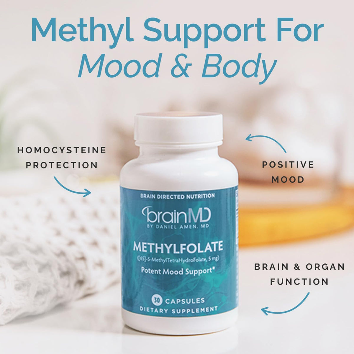 BrainMD Dr Amen Methylfolate 5 mg - 30 Capsules - image 2