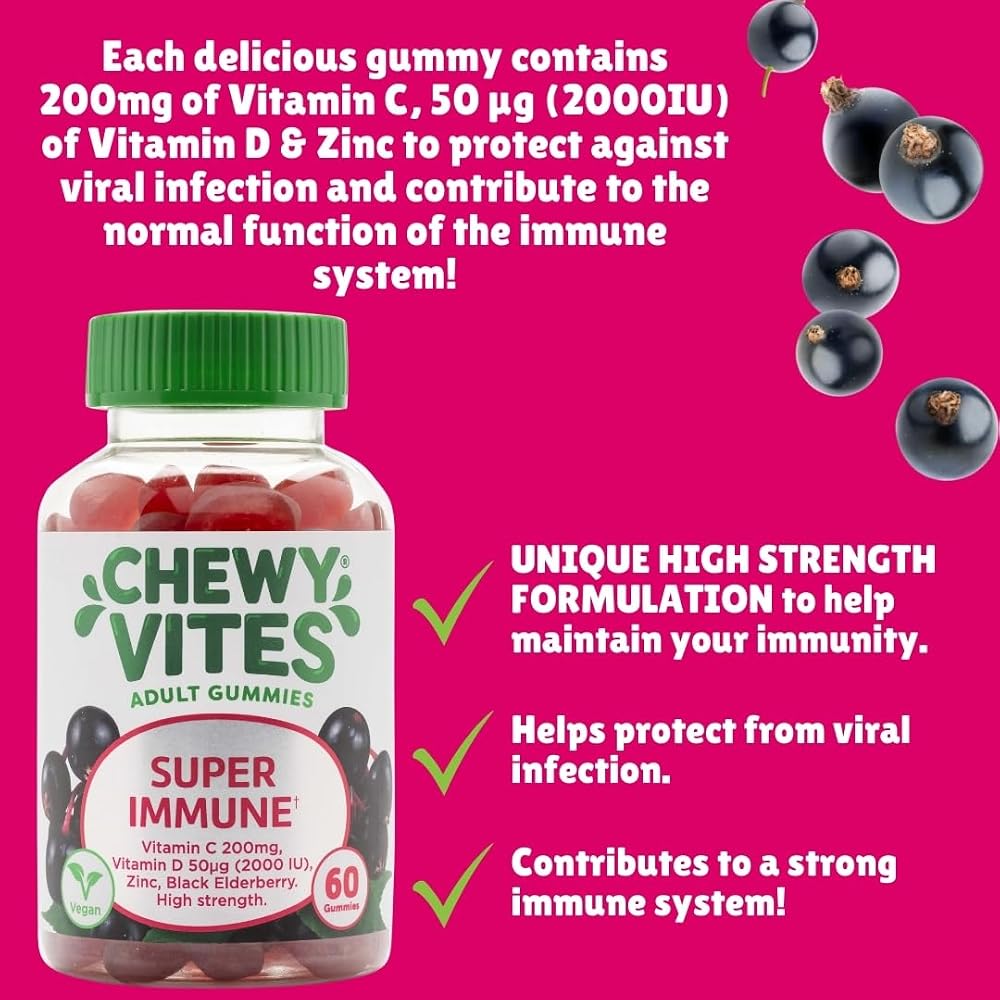 Chewy Vites Adult Super Immune Multivitamin Gummies - 60 Count - image 3
