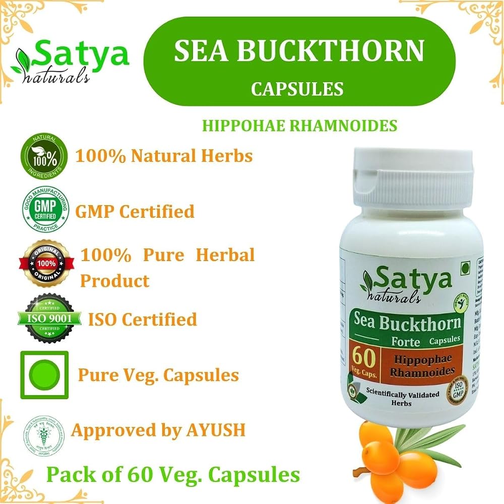 Satya Naturals Sea Buchthorn Forte Capsules 500 mg. 60 Veg. Capsule