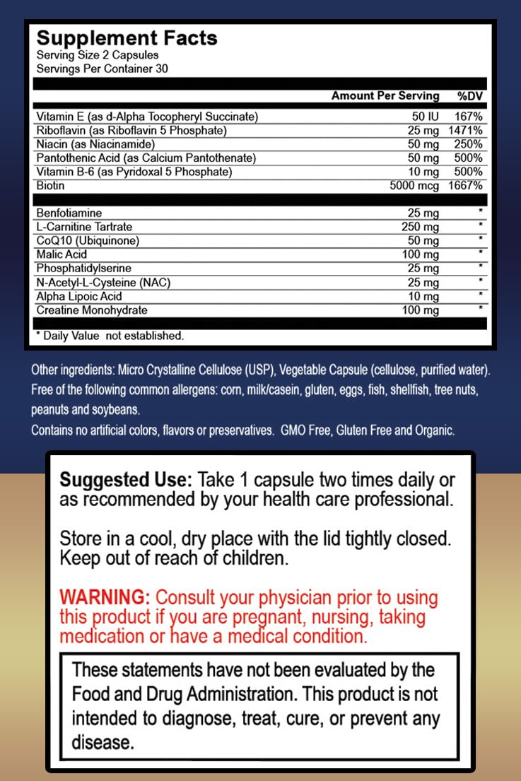 True Healing Naturals Mito Rescue Mitochondrial Support - 60 Vegetarian Capsules - image 2