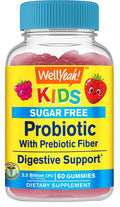 WellYeah Kids Probiotic Gummies with Prebiotic Fiber Sugar Free