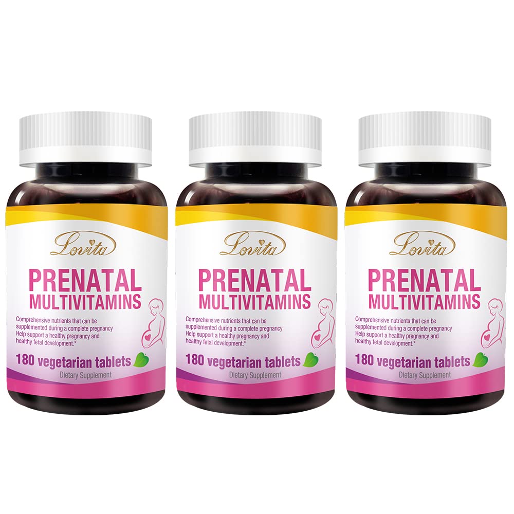 LOVITA Prenatal Vitamins Iron 27 mg - 180 Vegetarian Tablets