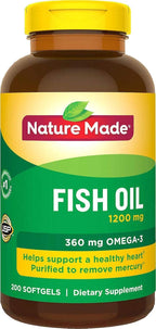 Nature Made Fish Oil 1200 mg Omega-3 - 200 Softgels