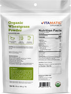 Vitamatic Certified Organic Wheatgrass Powder - 1 Pound - image 3