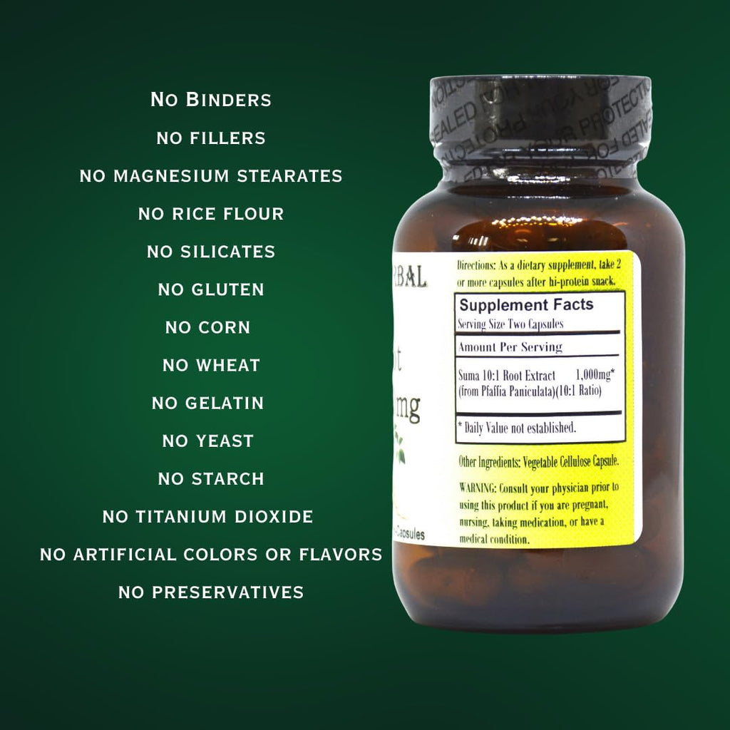 Barlowe's Herbal Elixirs Suma Root Extract 10:1 - 60 Vegetarian Capsules - image 4