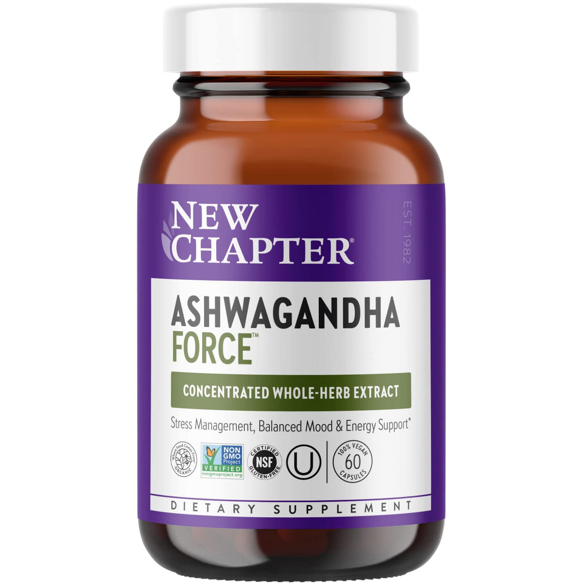 New Chapter Organic Ashwagandha Supplement - 60 Capsules