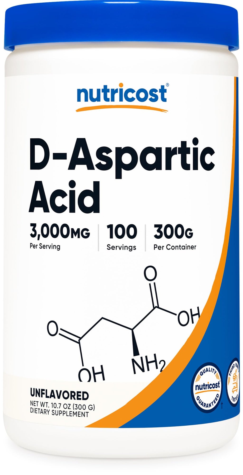 Nutricost D-Aspartic Acid Powder - 300g