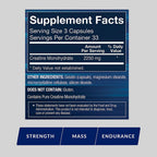 BodyTech Creatine Monohydrate Micronized 2250 MG - 100 Capsules - image 2