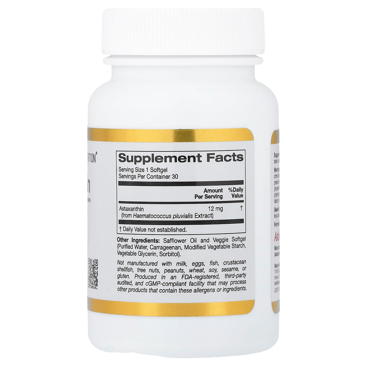 California Gold Nutrition Astaxanthin 12 mg - 30 Softgels - image 2