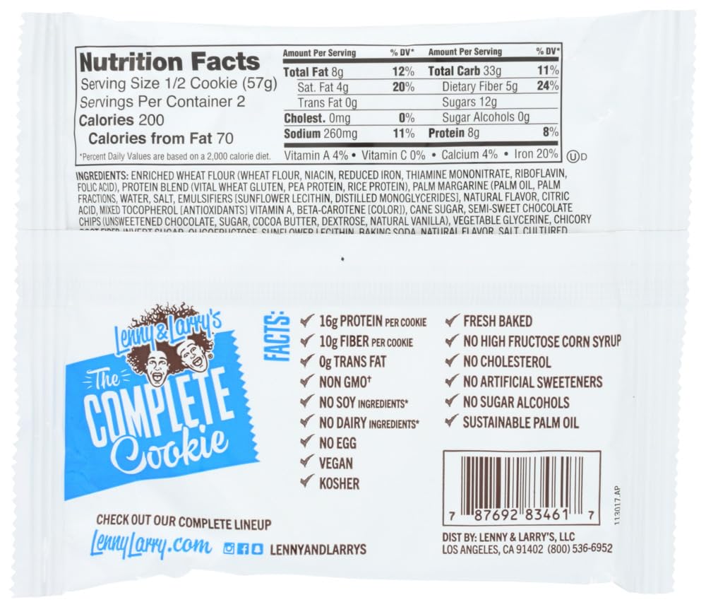 Lenny & Larry's The Complete Cookie Chocolate Chip - 12 Pack - image 3