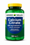 Generic Calcium Citrate 600mg per Serving - 300 Tablets