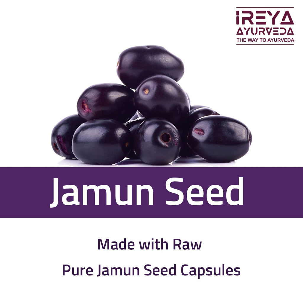 Ireya Ayurveda Jamun Seed Capsules 1000 mg - 90 Capsules - image 7