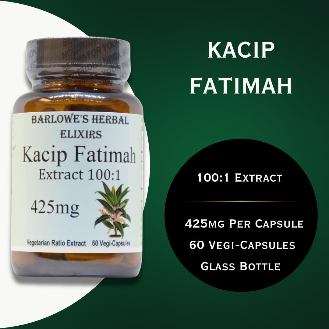Barlowe's Herbal Elixirs Kacip Fatimah 100:1 Extract - 60 Vegan Capsules - image 4
