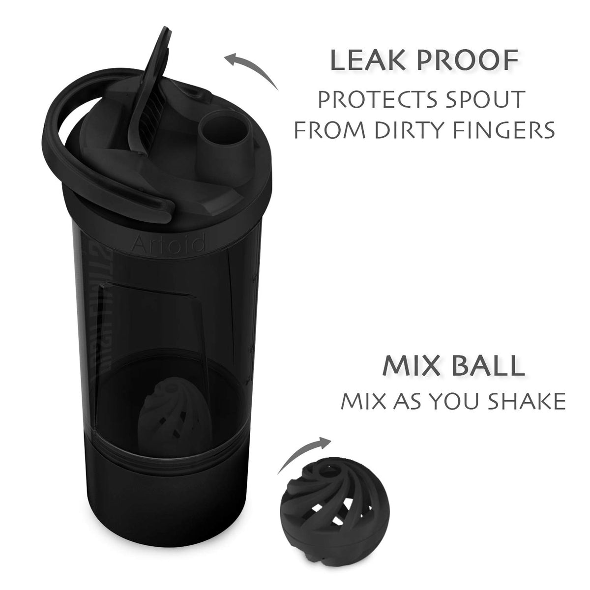 Artoid Mode Inspirational Fitness Workout Sports Protein Shaker