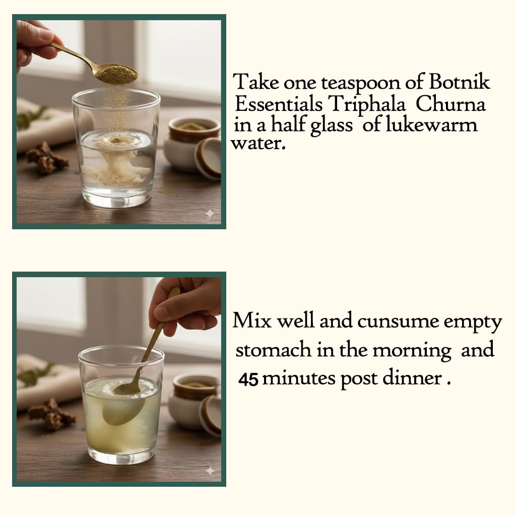 BOTNIK ESSENTIALS Organic Triphala 1:2:3 Churna Powder - 250g - image 7