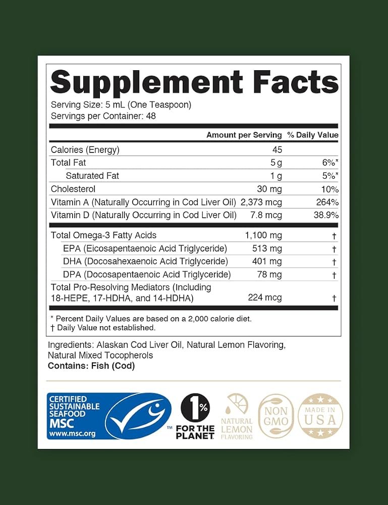 STEWARD Wild-Caught Alaskan Liquid Cod Liver Oil - 8 Fl Oz - image 2