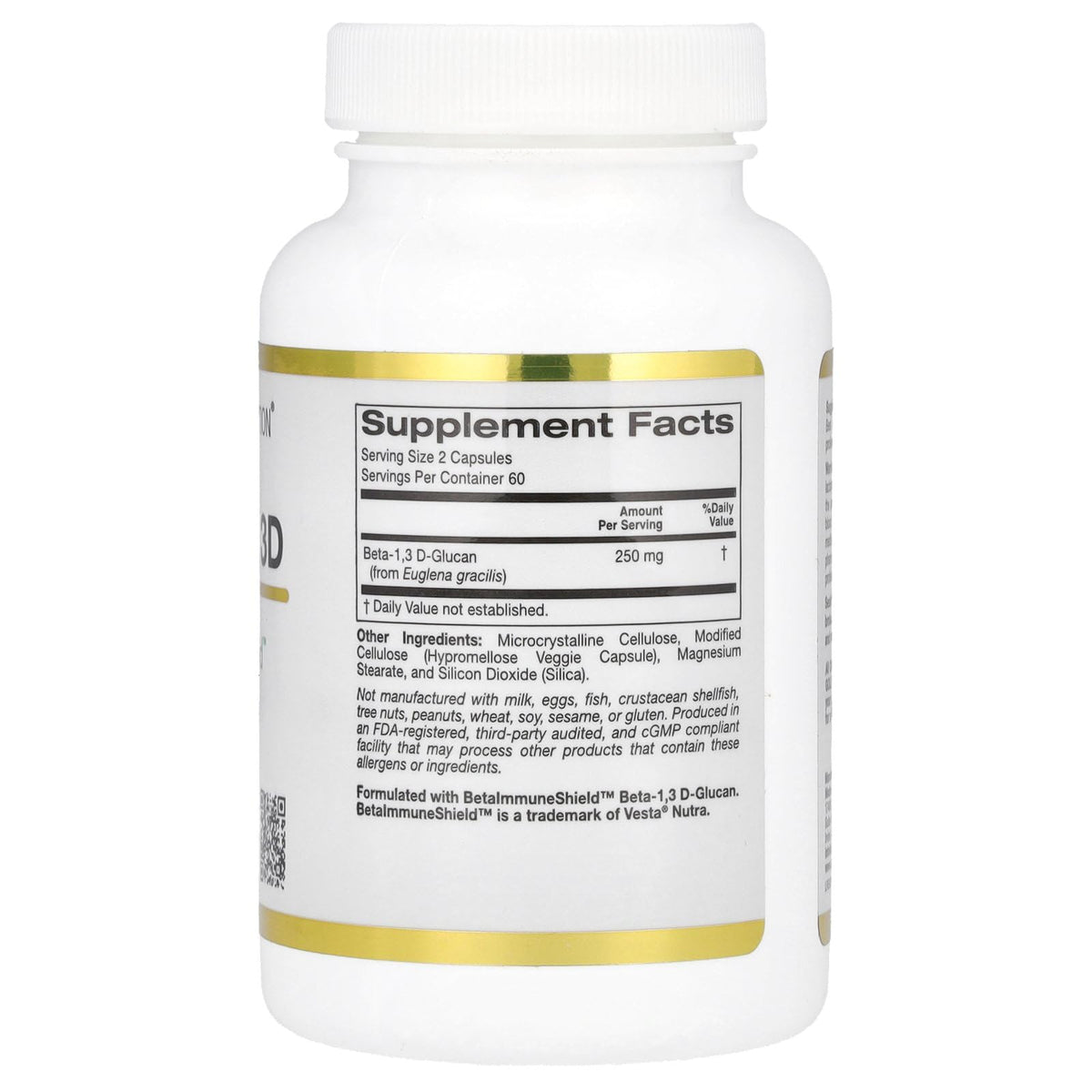 California Gold Nutrition Beta Glucan 1-3D Immune Support - image 2