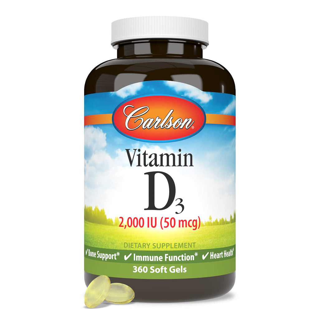 Carlson Vitamin D3 2000 IU Bone Health - 360 Softgels - image 5