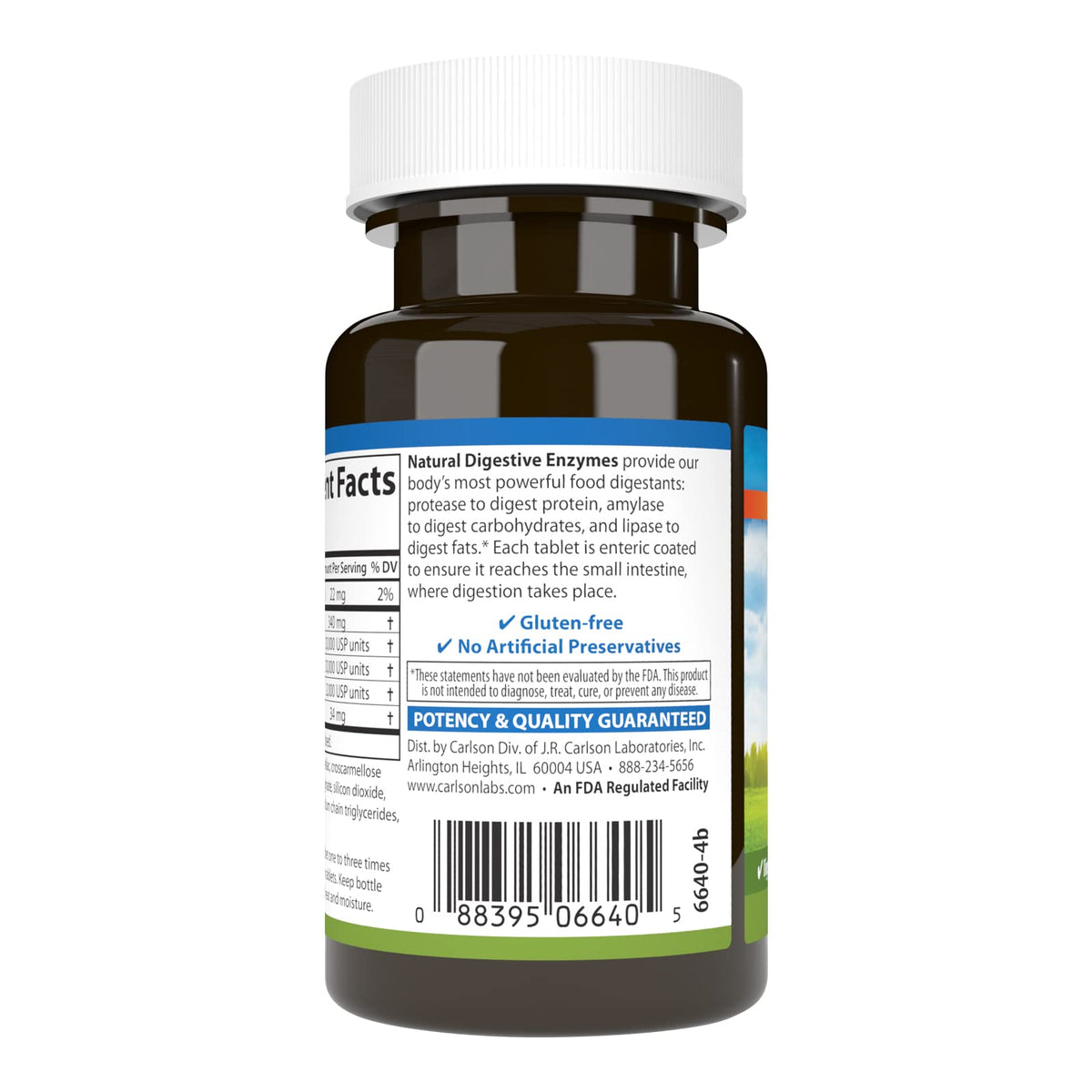Carlson Natural Digestive Enzymes Multi-Enzyme - 50 Tablets - image 3