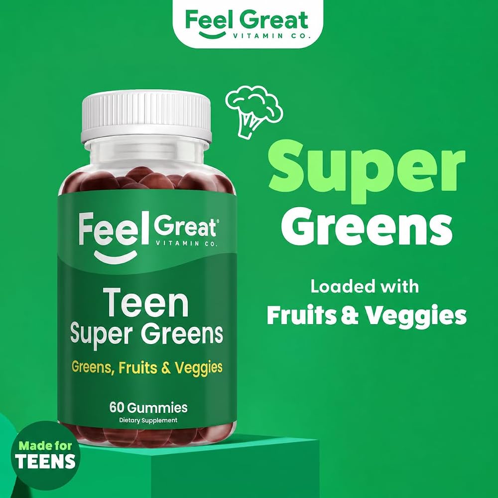 The Feel Great Vitamin Company Super Green Gummies for Teens - 60 Gummies - image 2
