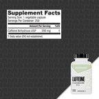 NutraBio 100% Pure Caffeine Capsules - 250 Capsules - image 2