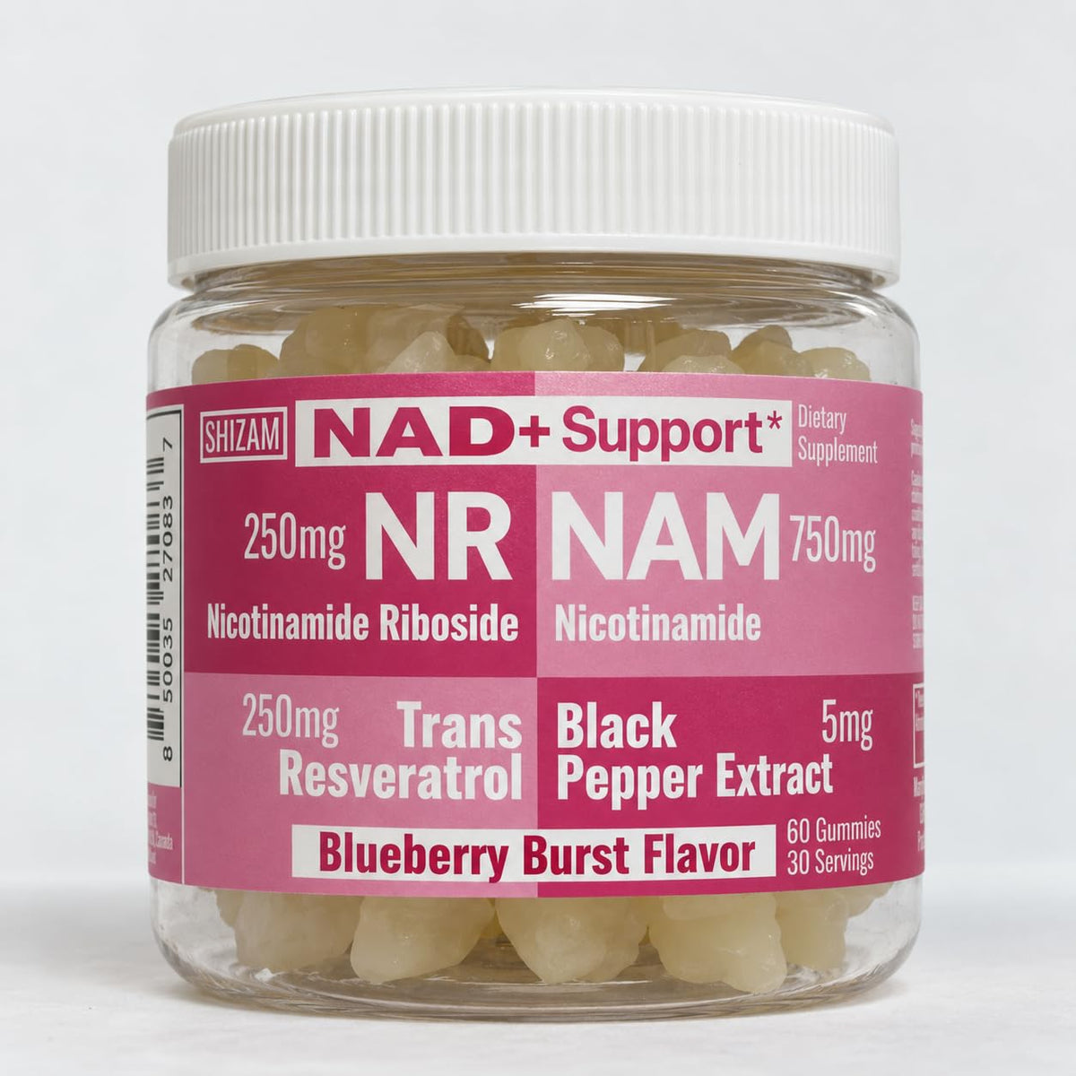 SHIZAM Nicotinamide Riboside NAD+ Gummies - 60 Count - image 7