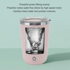 Tissting Shaker Bottle 11.8oz Electric Mixer Cup Stainless Steel Self