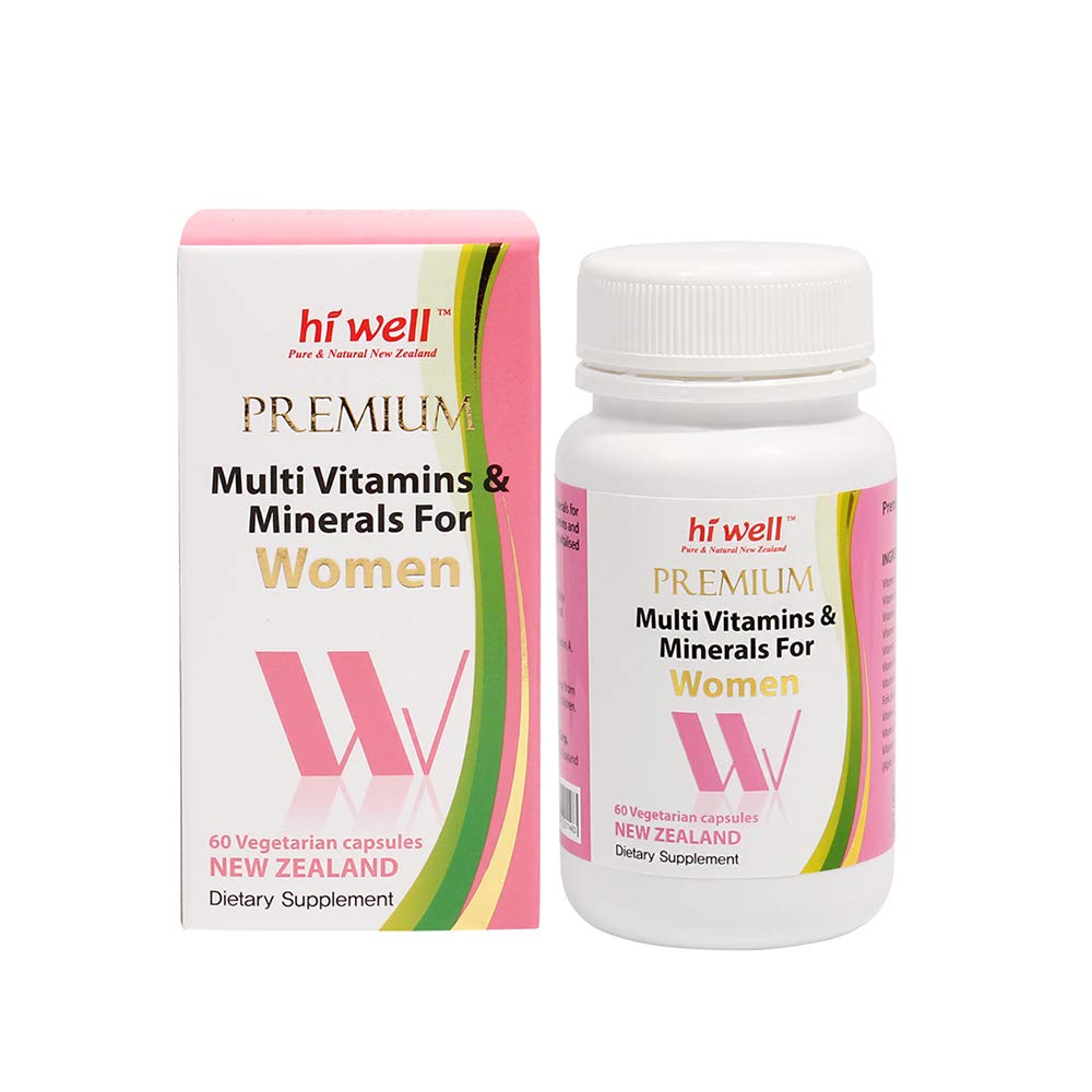 HI WELL Premium Multi Vitamins & Minerals for Women - 60 Capsules