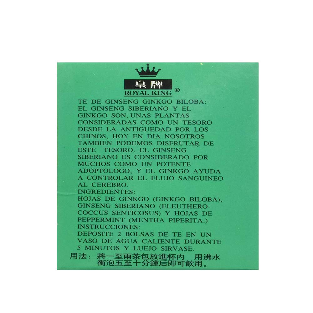 Royal King Ginseng Ginkgo Biloba Tea - 60 Tea Bags (3 Pack) - image 4