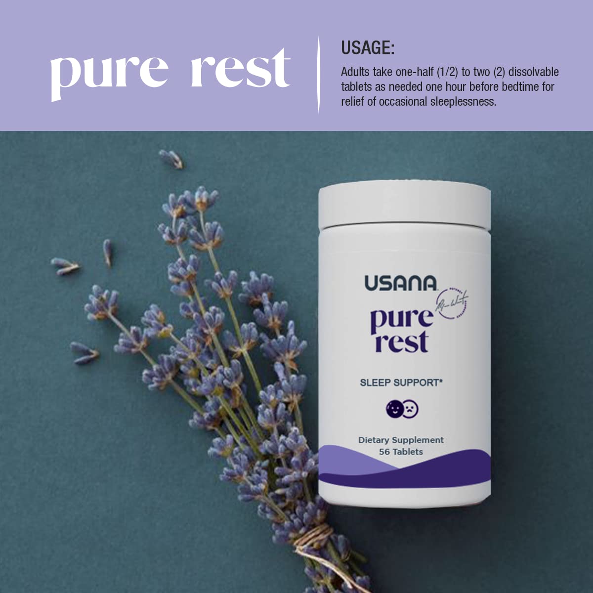 USANA Pure Rest Melatonin Sleep Support - 56 Tablets - image 5